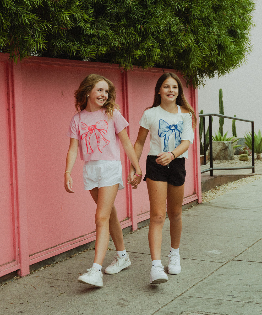 Cropped Pink T Bow