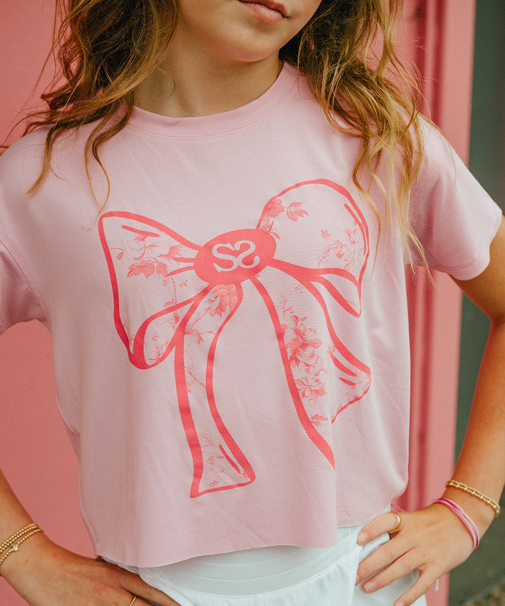 Cropped Pink T Bow