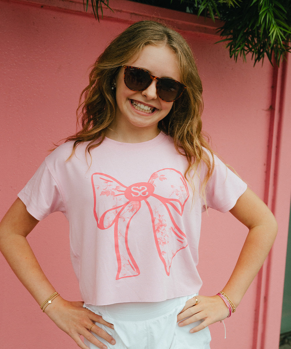 Cropped Pink T Bow